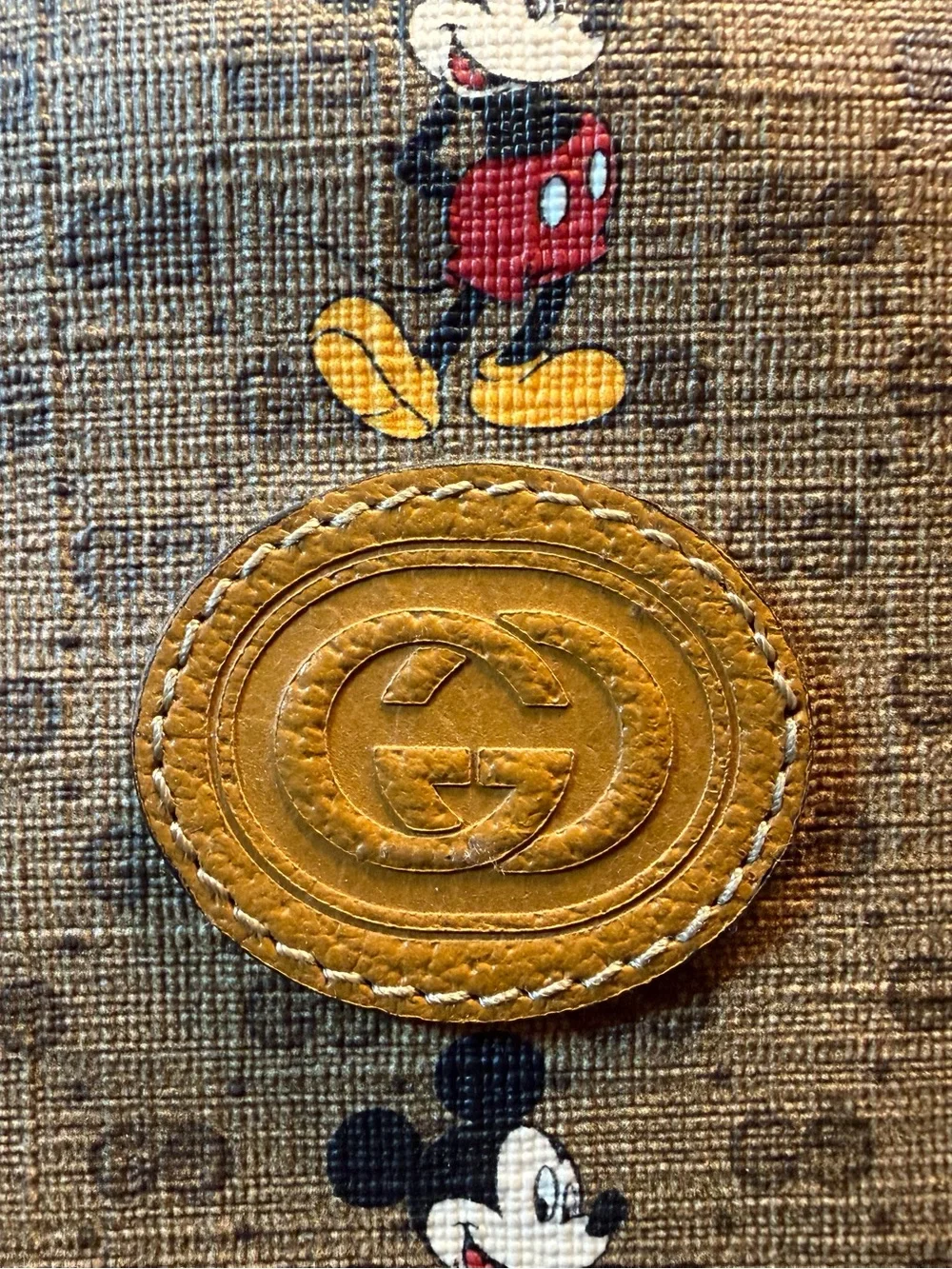 New Authentic Gucci GG x Disney Mickey Mouse Logo Bucket Hat Brown Size M - Picture 10 of 14